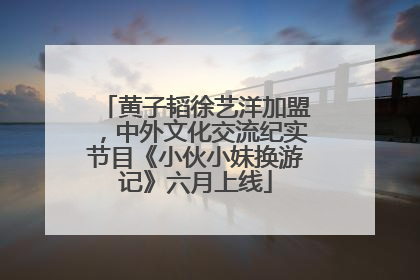 黄子韬徐艺洋加盟，中外文化交流纪实节目《小伙小妹换游记》六月上线