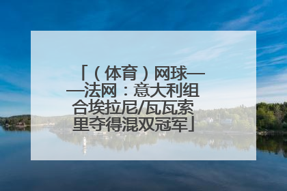 （体育）网球——法网：意大利组合埃拉尼/瓦瓦索里夺得混双冠军