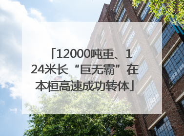 12000吨重、124米长“巨无霸”在本桓高速成功转体