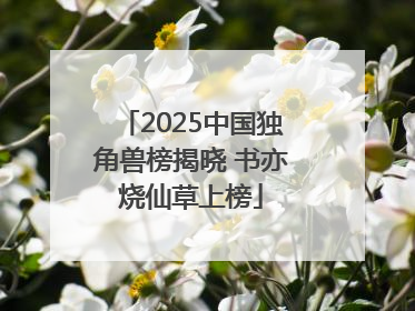 2025中国独角兽榜揭晓 书亦烧仙草上榜
