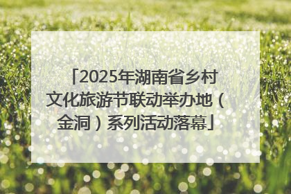 2025年湖南省乡村文化旅游节联动举办地（金洞）系列活动落幕