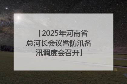 2025年河南省总河长会议暨防汛备汛调度会召开