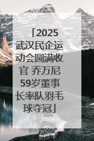 2025武汉民企运动会圆满收官 乔万尼59岁董事长率队羽毛球夺冠
