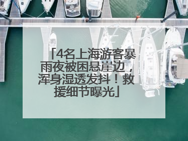 4名上海游客暴雨夜被困悬崖边，浑身湿透发抖！救援细节曝光