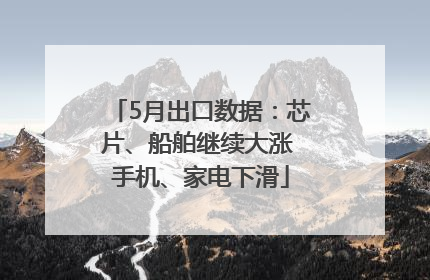 5月出口数据：芯片、船舶继续大涨 手机、家电下滑