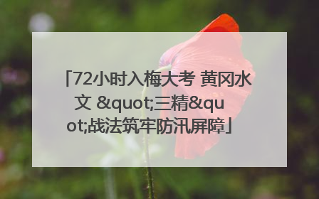 72小时入梅大考 黄冈水文 "三精"战法筑牢防汛屏障